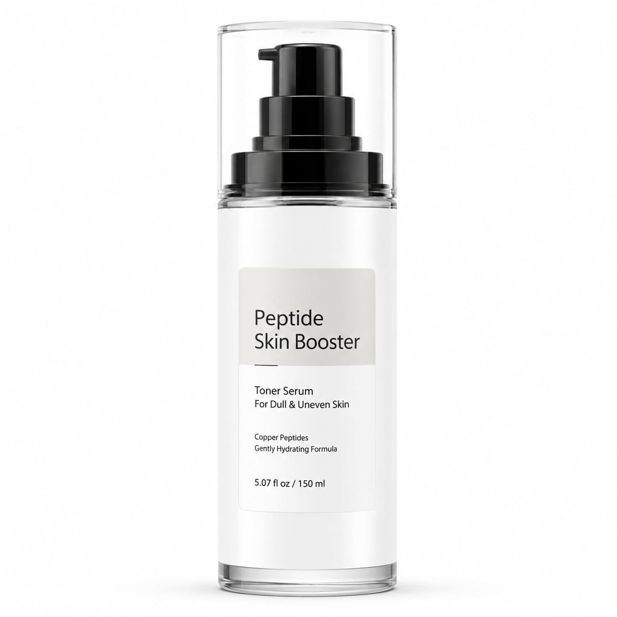 AI-generated illustrative product visual of COSRX 6X Peptide Collagen Skin Booster Toner Serum