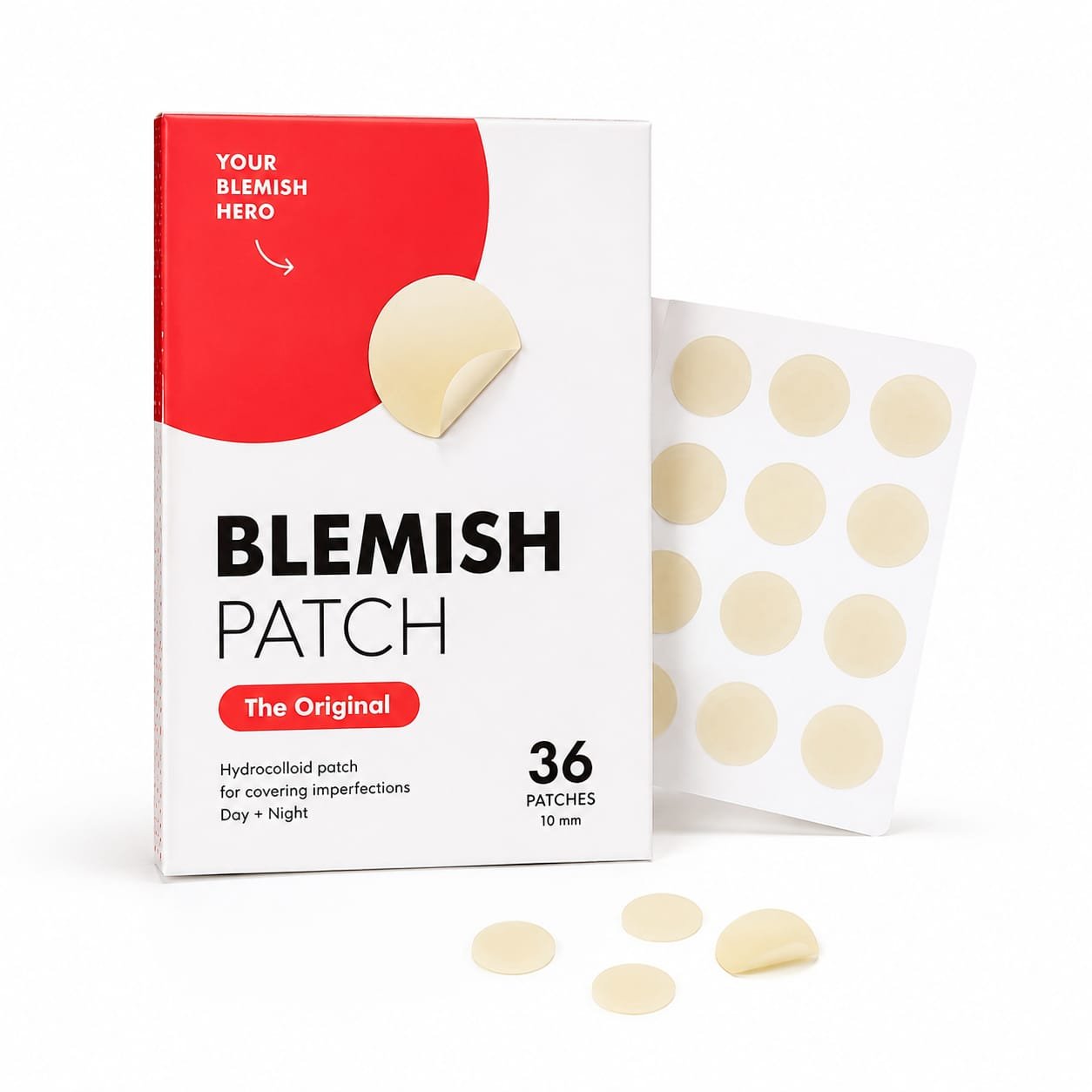 AI-generated illustrative product visual of Mighty Patch Original Patch from Hero Cosmetics